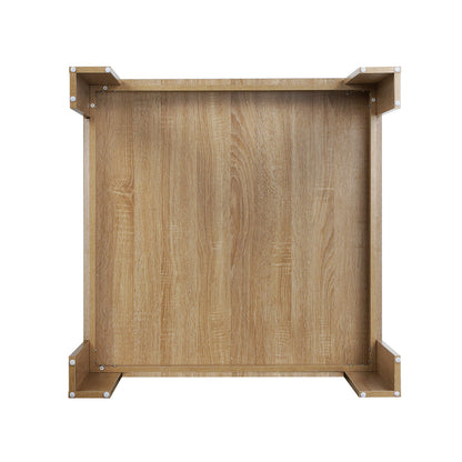 LivaraHome Olson Square Dining Table Natural Kitchen Table for 2-4