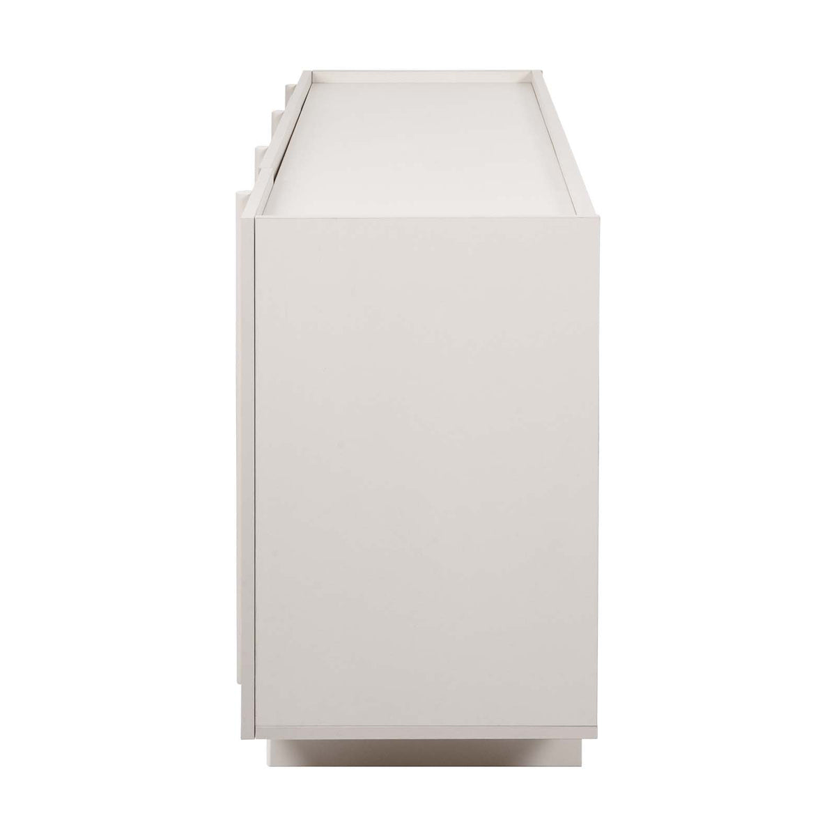 LivaraHome Solis 4 Door Sideboard Panel Buffet Cabinet Credenza - White