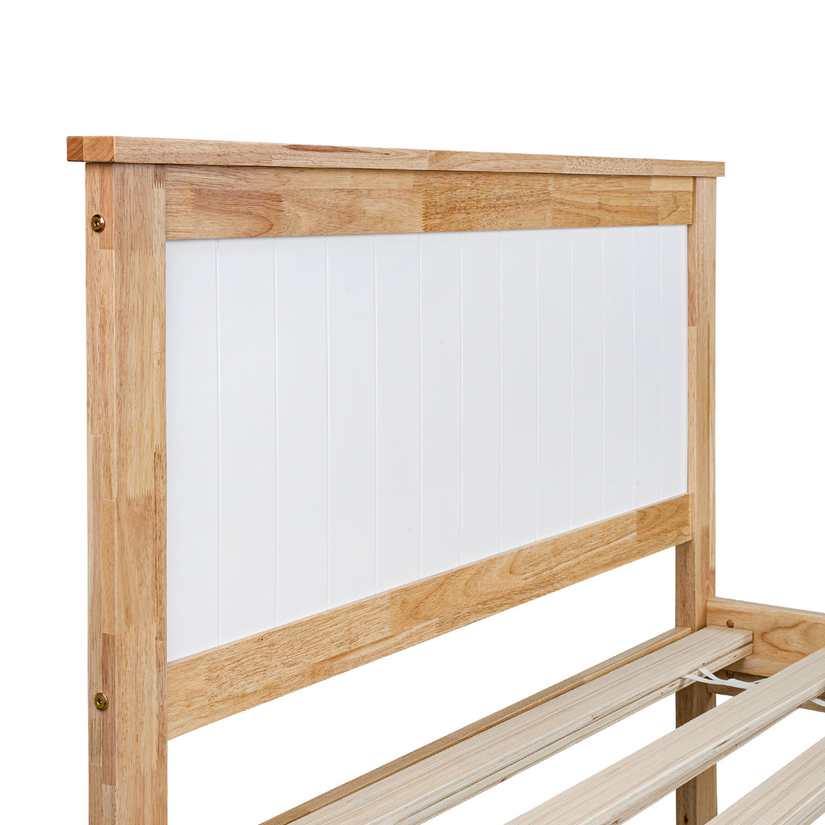 LivaraHome Coco 2 Storage Drawers Bed Frame with Headboard - Natural