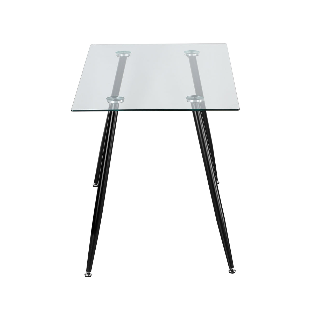LivaraHome Ryan Rectangular Glass Dining Table - Modern
