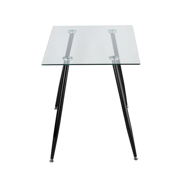 LivaraHome Ryan Rectangular Glass Dining Table - Modern