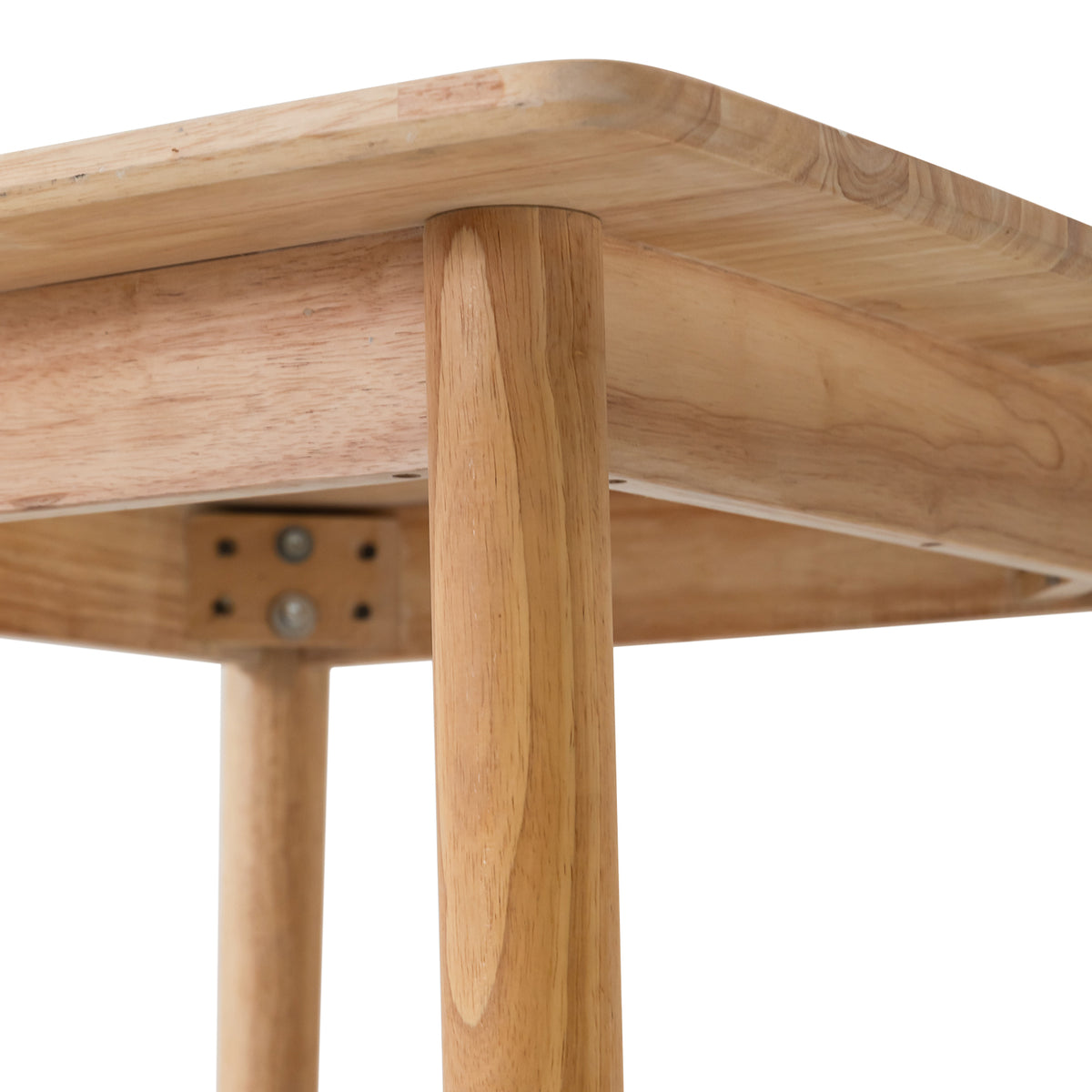 LivaraHome Nor Square Solid Rubberwood Dining Table for 4