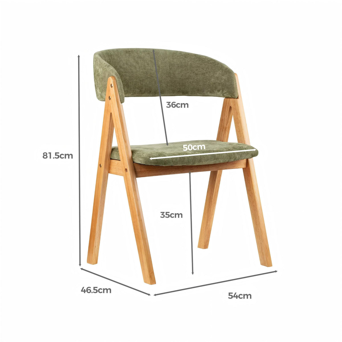 LivaraHome Gaudi Velvet Bouclé Dining Chairs (Set of 2) - Solid Wood