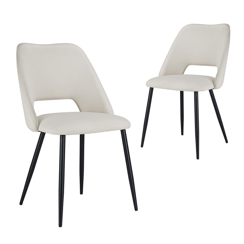 LivaraHome Belmont Bouclé Upholstered Dining Chairs (Set of 2) - Elegant