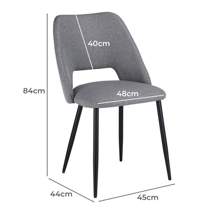 LivaraHome Belmont Bouclé Upholstered Dining Chairs (Set of 2) - Elegant