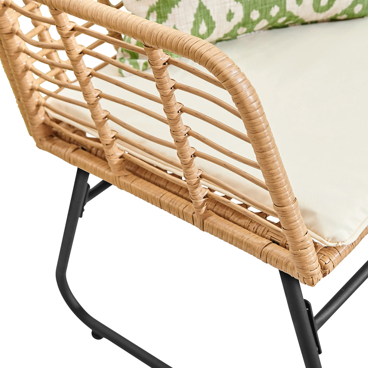 LivaraHome Neo 2 Seater Outdoor Lounge Set Wicker Patio Furniture