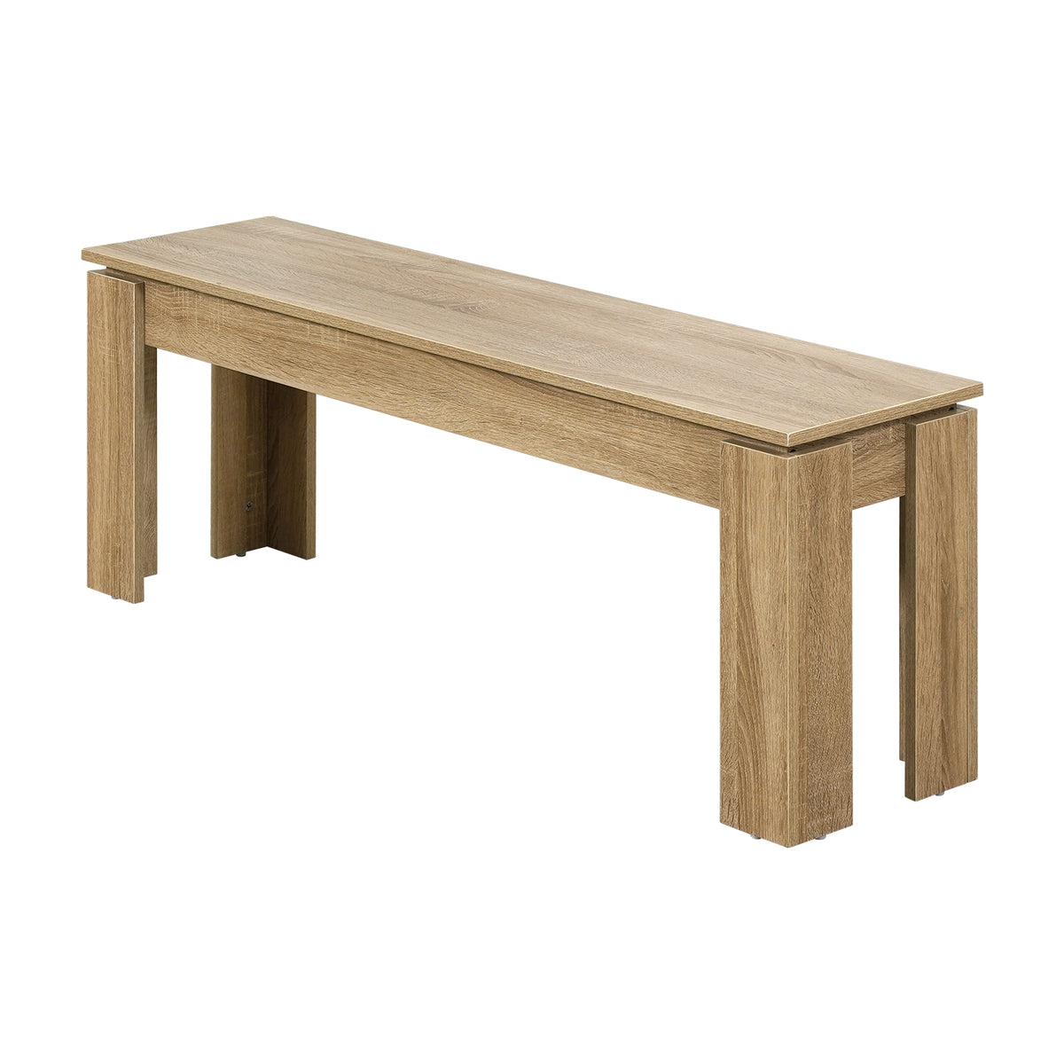 LivaraHome Nook 4 Seater Wooden Dining Table & Bench Set - Natural