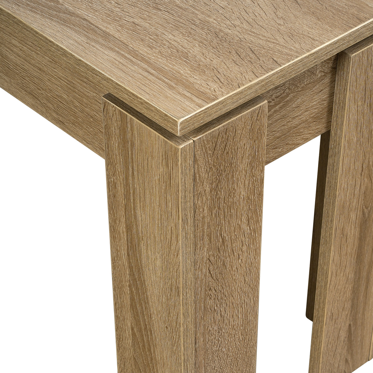 LivaraHome Nook 4 Seater Wooden Dining Table & Bench Set - Natural