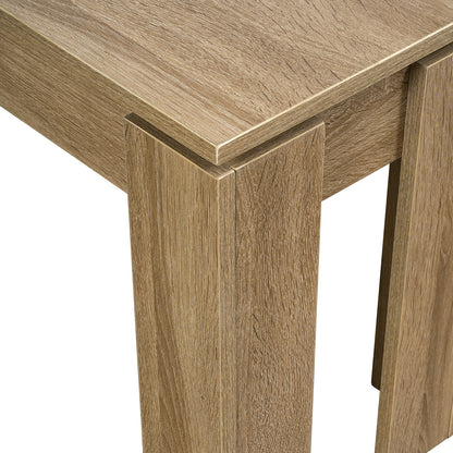 LivaraHome Nook 4 Seater Wooden Dining Table & Bench Set - Natural
