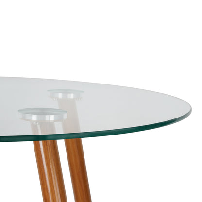LivaraHome Avila 4 Seater Dining Table & Rattan Chair Set - Natural