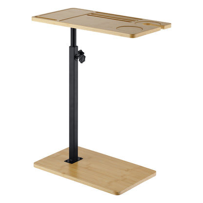 LivaraHome Anita Bamboo & Steel Adjustable Side Table - Natural