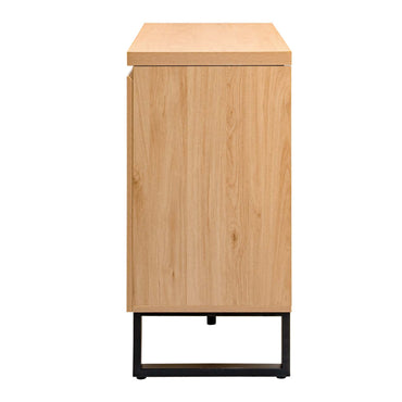 LivaraHome Bridge 3 Door Sideboard Storage Cabinet Buffet - Natural