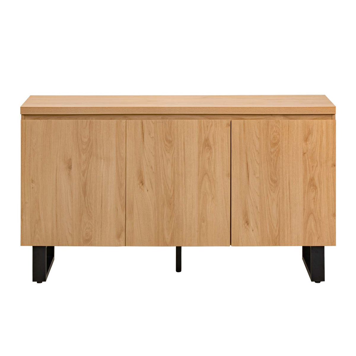 LivaraHome Bridge 3 Door Sideboard Storage Cabinet Buffet - Natural