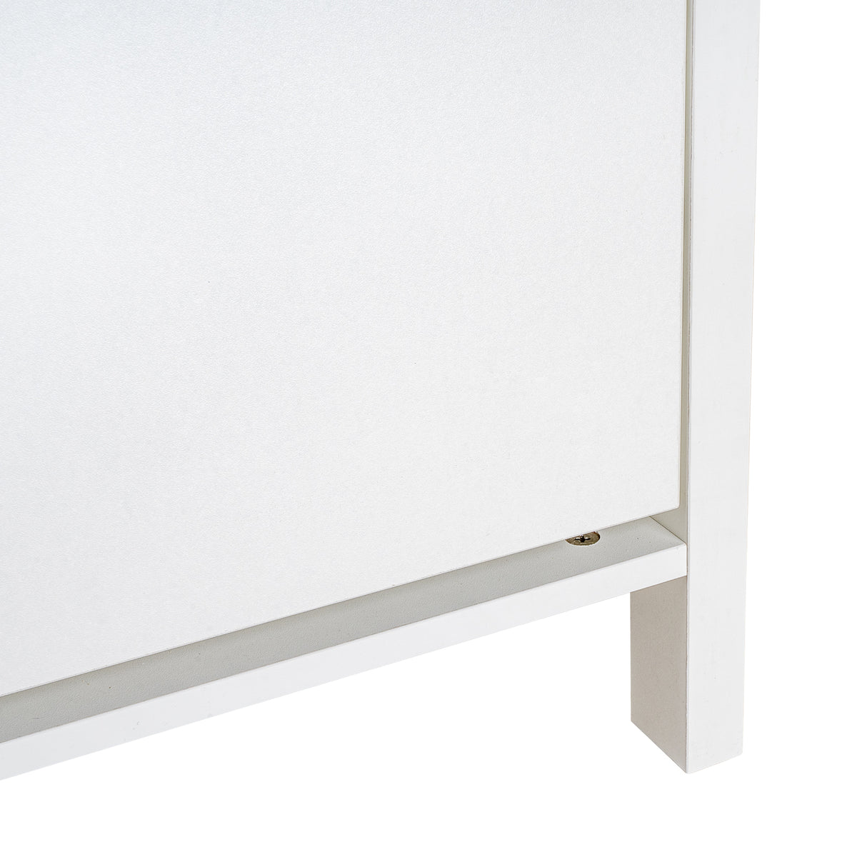 LivaraHome Hemnes 2 Flip Drawer Slim Shoe Storage Cabinet - White