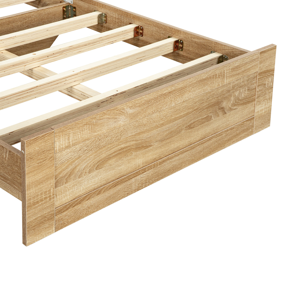 LivaraHome Hali Platform Bed Scandinavian Bed Frame - Natural