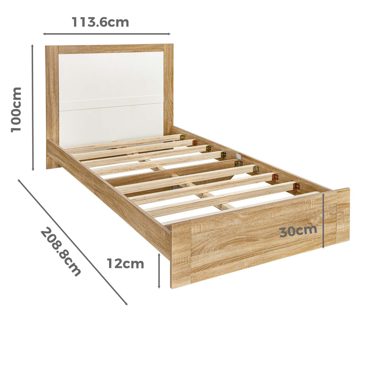 LIVARA Kamila Platform Bed Scandinavian Bed Frame Under Bed Storage