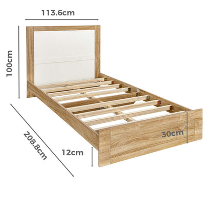 LIVARA Kamila Platform Bed Scandinavian Bed Frame Under Bed Storage