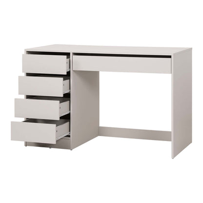 LivaraHome Ada 5 Drawer Computer Desk Storage Study Table - White