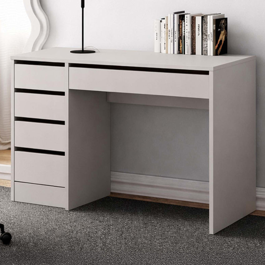 LivaraHome Ada 5 Drawer Computer Desk Storage Study Table - White