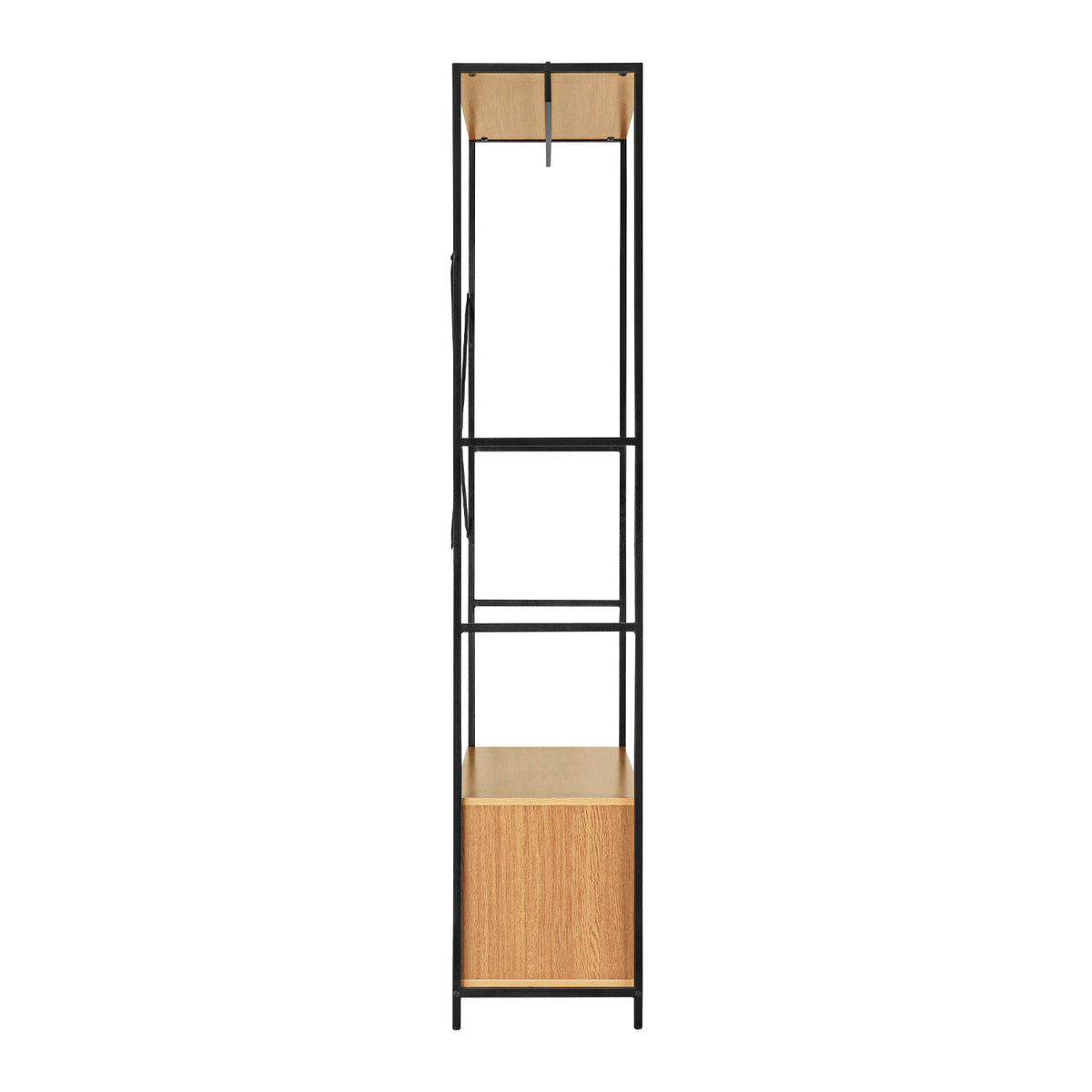 LivaraHome Sonoma 2 Drawer Clothes Rack Natural Garment Rack - Modern