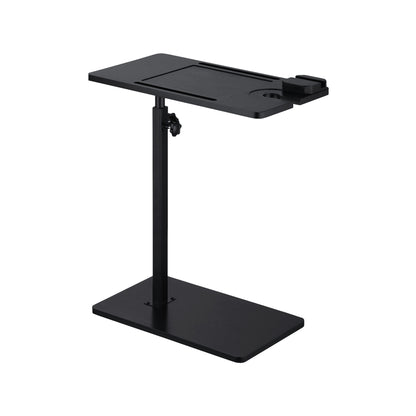 LivaraHome Nobi Bamboo & Steel C Shaped End Table Adjustable Height