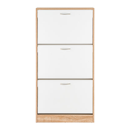 LivaraHome Anau 3 Door Shoe Cabinet Storage Entryway Organiser
