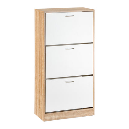 LivaraHome Anau 3 Door Shoe Cabinet Storage Entryway Organiser