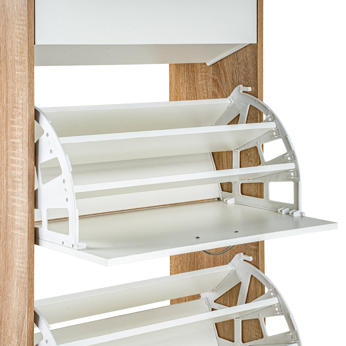 LivaraHome Anau 3 Door Shoe Cabinet Storage Entryway Organiser