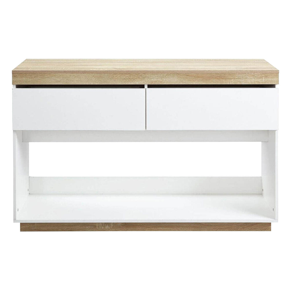 LivaraHome Cuppa 2 Drawer Console Table Coastal Design