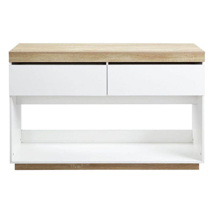 LivaraHome Cuppa 2 Drawer Console Table Coastal Design