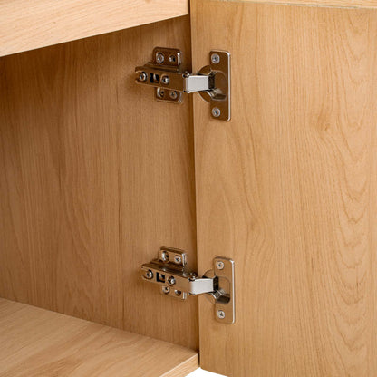 LivaraHome Bridge 2 Door TV Unit Entertainment Cabinet - Natural