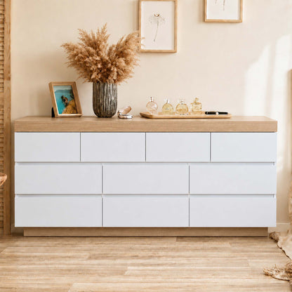 LivaraHome Cuppa 10 Drawer Chest Storage Dresser Organizer - Modern