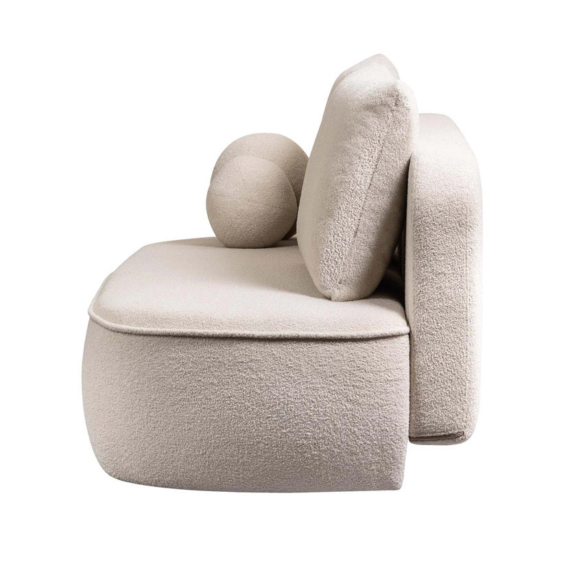 LivaraHome Kimi 4 Seater Double Bouclé Sofa Bed with Storage