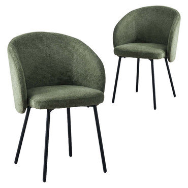 LivaraHome Lisa Upholstered Dining Chairs (Set of 2) - Modern