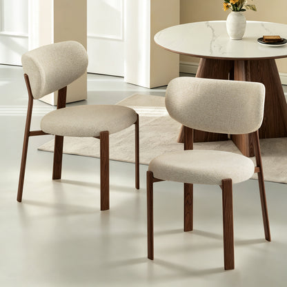 LIVARA Laurent Chenille Upholstered Dining Chairs (Set of 2)