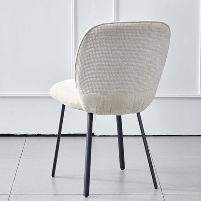 LivaraHome Milo Chenille Upholstered Dining Chairs (Set of 2)