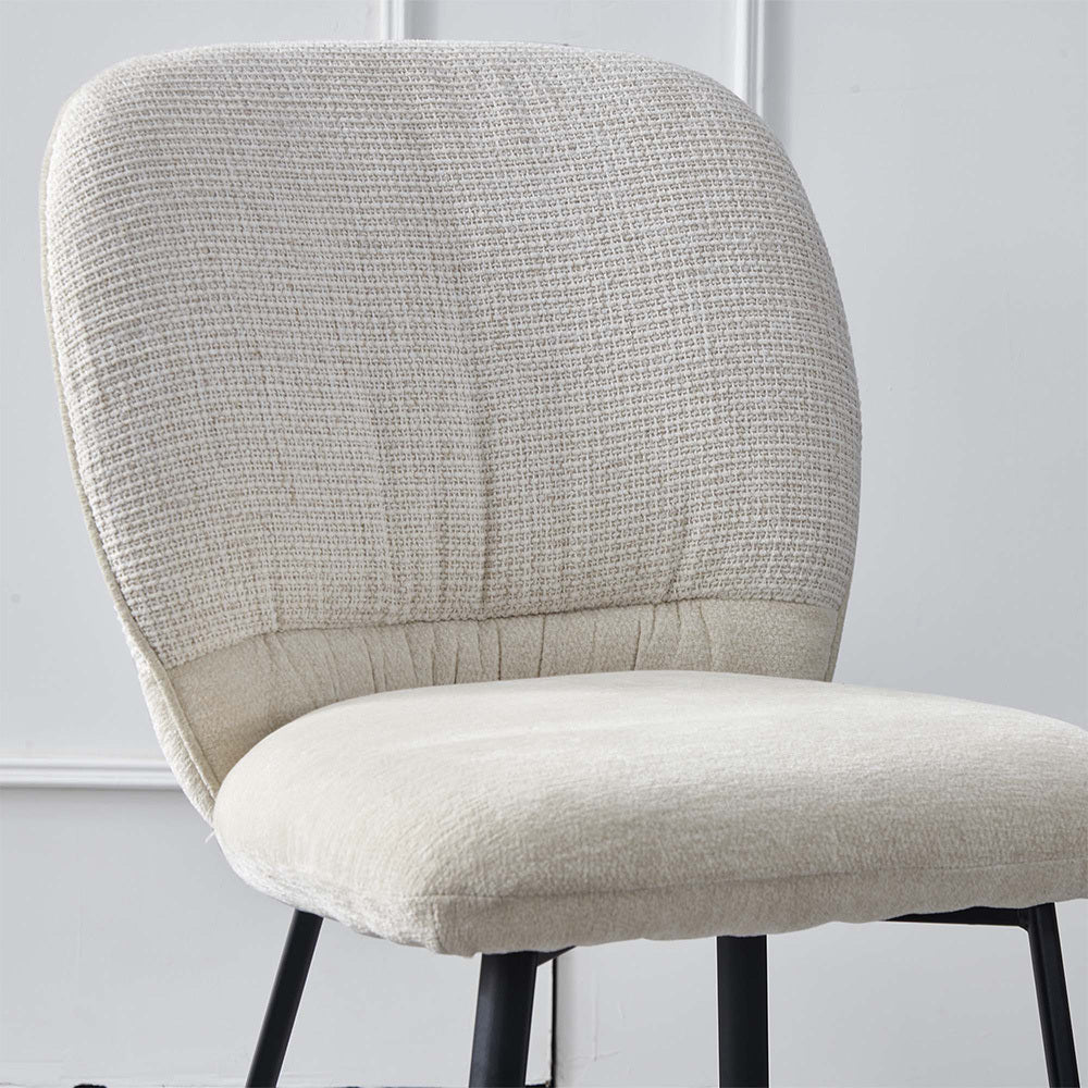 LivaraHome Milo Chenille Upholstered Dining Chairs (Set of 2)