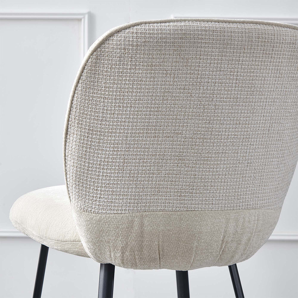 LivaraHome Milo Chenille Upholstered Dining Chairs (Set of 2)