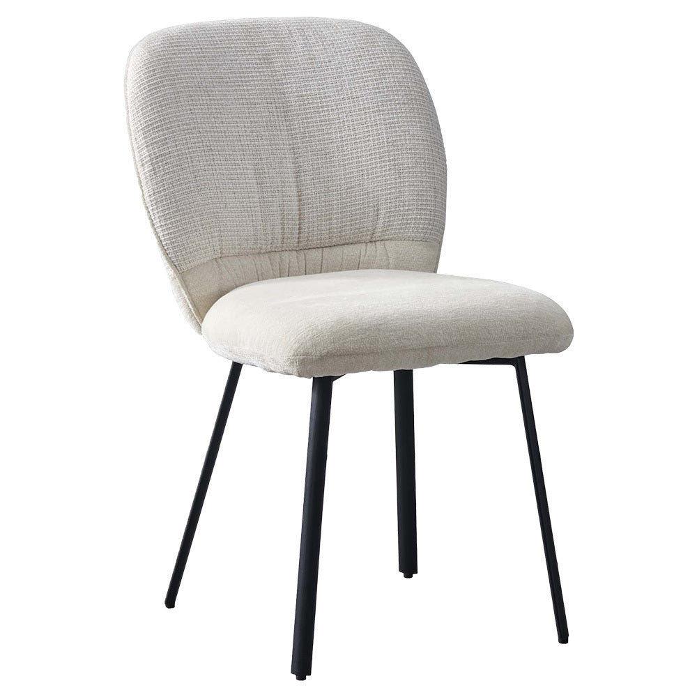 LivaraHome Milo Chenille Upholstered Dining Chairs (Set of 2)