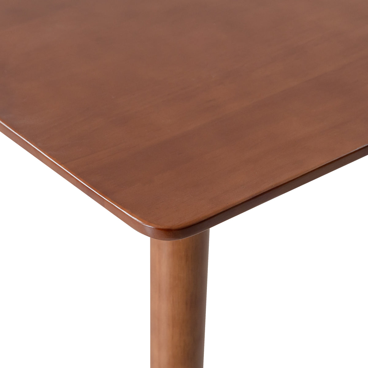 LivaraHome Nor 6 Seater Solid Rubberwood Dining Table - Walnut