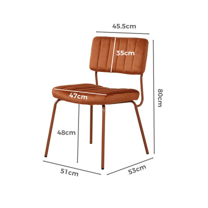 LivaraHome Lotus Velvet Upholstered Dining Chairs (Set of 2) - Modern