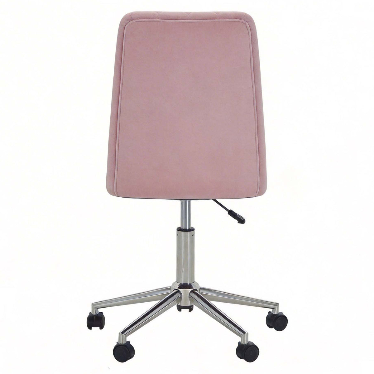LIVARA Viktor Pink Velvet Office Chair Upholstered Adjustable Swivel Desk Chair