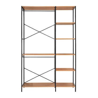 LivaraHome Sonoma 7 Shelf Clothing Rack Garment Storage - Industrial