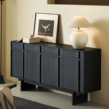LivaraHome Pekin 4 Door Buffet Cabinet with Storage Credenza - Classic