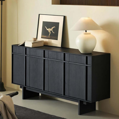 LivaraHome Pekin 4 Door Buffet Cabinet with Storage Credenza - Classic