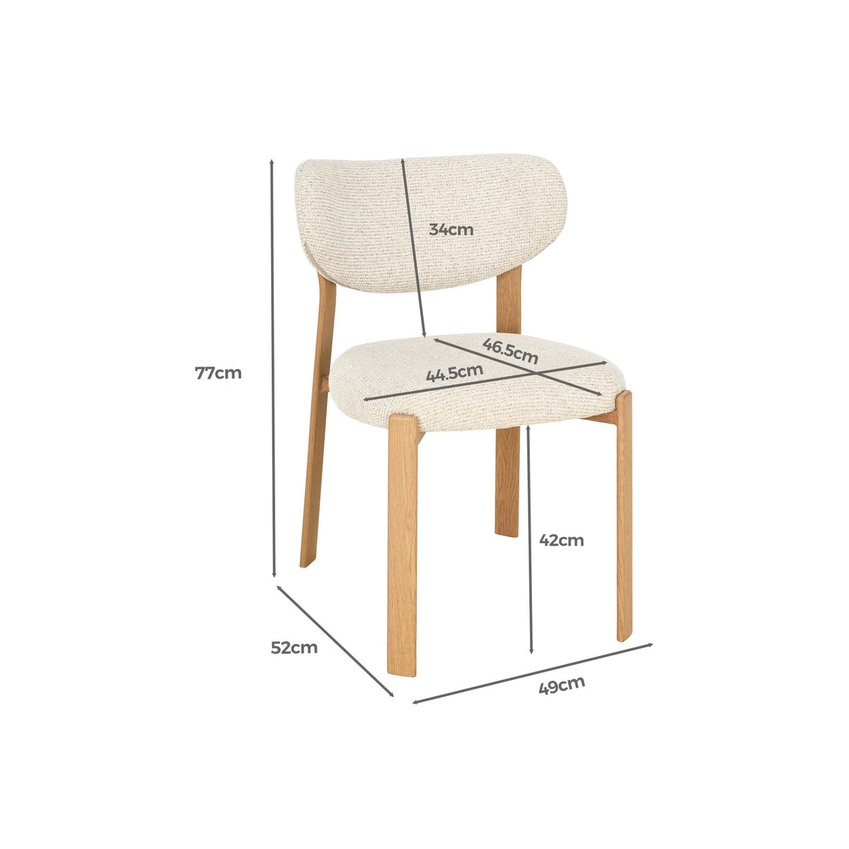 LIVARA Laurent Chenille Upholstered Dining Chairs (Set of 2)