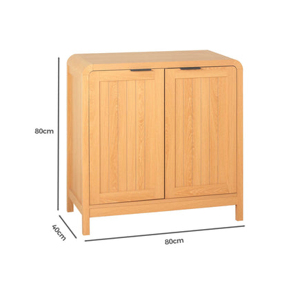 LivaraHome Arlo 2 Door Sideboard Fluted Farmhouse Storage Cabinet