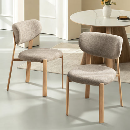 LIVARA Laurent Chenille Upholstered Dining Chairs (Set of 2)