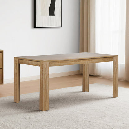 LivaraHome Olson Rectangular Dining Table Thick Wood Tabletop - Modern